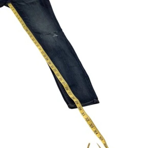 Express Legging Distressed Jeans Mid-Rise Blue Denim Stretch Size 2R - Picture 10 of 12